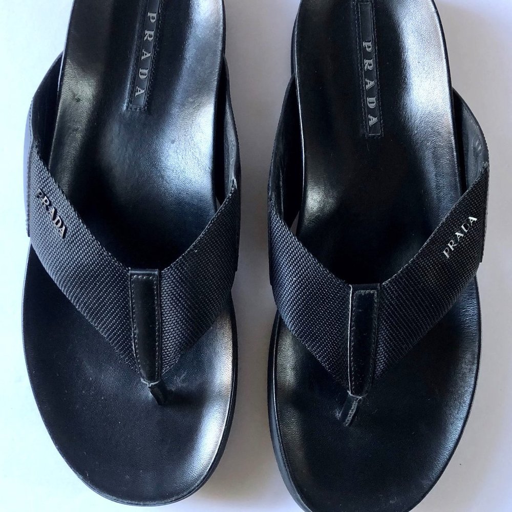 Prada Flip Flop Men's 11 Black